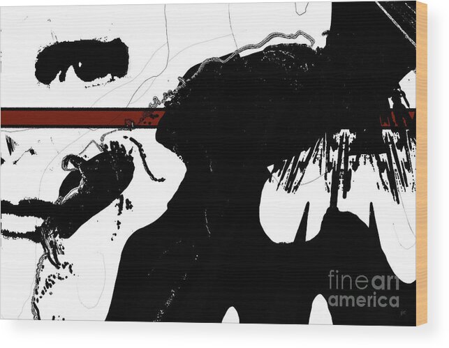 Abstract Wood Print featuring the digital art Undercover by Gerlinde Keating