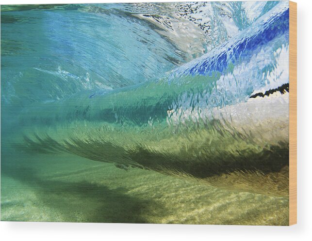 Amaze Wood Print featuring the photograph Underwater Wave Curl by Vince Cavataio - Printscapes