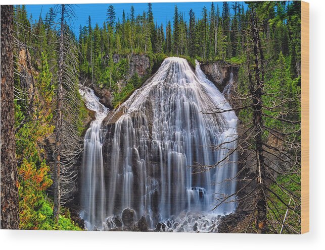 Union Falls Wood Print featuring the photograph Union Falls by Greg Norrell