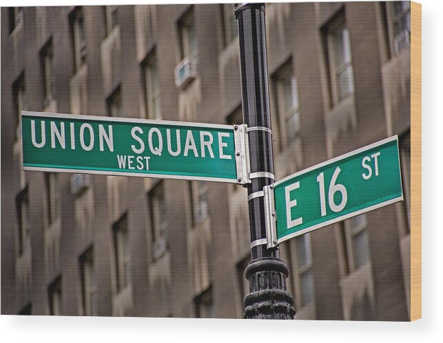 Union Square Wood Print featuring the photograph Union Square West I by Susan Candelario