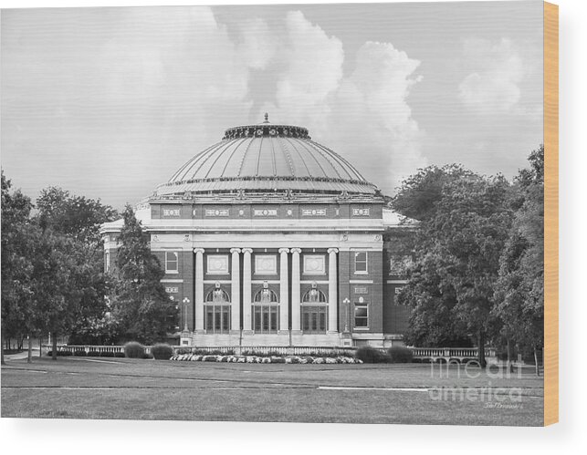 American Wood Print featuring the photograph University of Illinois Foellinger Auditorium by University Icons