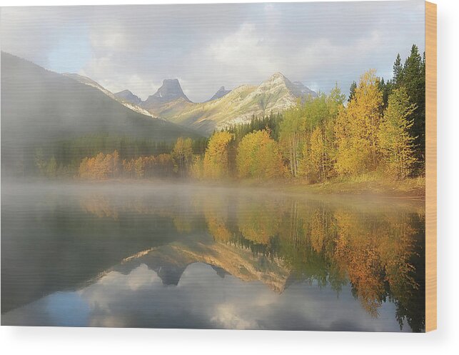 Landscape Wood Print featuring the photograph Untitled by Victor Liu