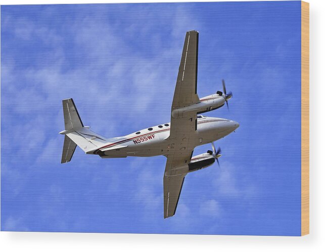 Beechcraft Wood Print featuring the photograph Up and Away by Jason Politte