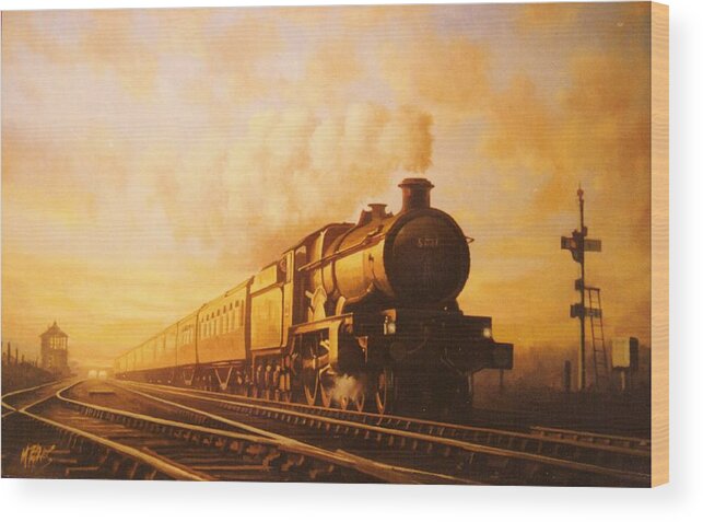 Castle Wood Print featuring the painting Up express to Paddington by Mike Jeffries