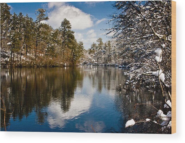 Winter Wood Print featuring the photograph Upper Pond by Dennis Coates