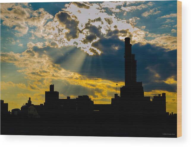 June 2014 Wood Print featuring the photograph Urban Silhouette by Frank Mari