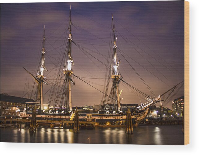 Boston Wood Print featuring the photograph USS Constitution Boston  by John McGraw