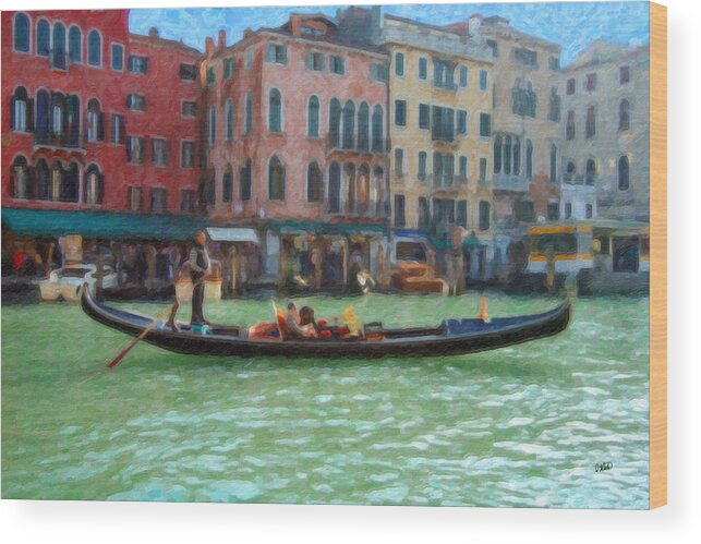 Venice Wood Print featuring the painting Gondola Venice Itl4723 by Dean Wittle