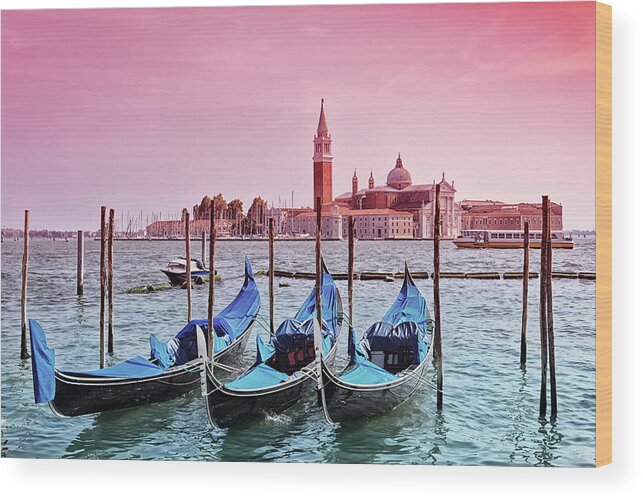 Panoramic Wood Print featuring the photograph Venice by Valentinrussanov