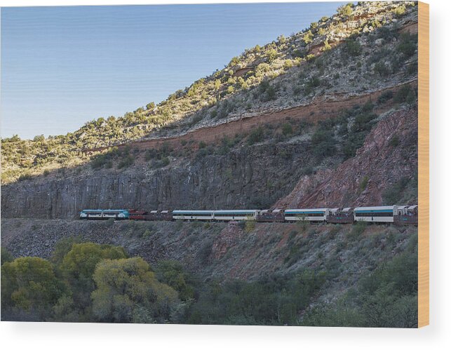 Clarkdale Arizona Wood Print featuring the photograph Verde Canyon Railway Landscape 1 by Jim Moss