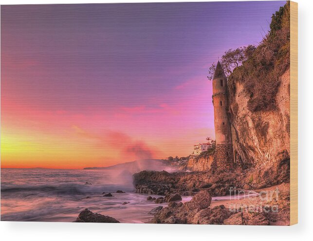 Victoria Beach Wood Print featuring the photograph Victoria Beach at Sunset by Eddie Yerkish