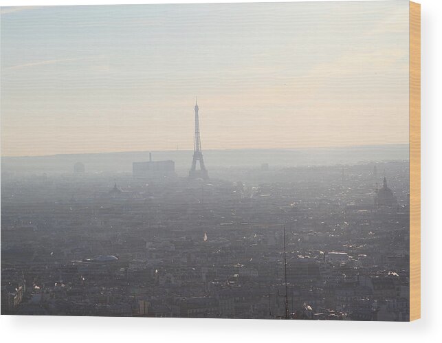 And Wood Print featuring the photograph View from Basilica of the Sacred Heart of Paris - Sacre Coeur - Paris France - 01137 by DC Photographer