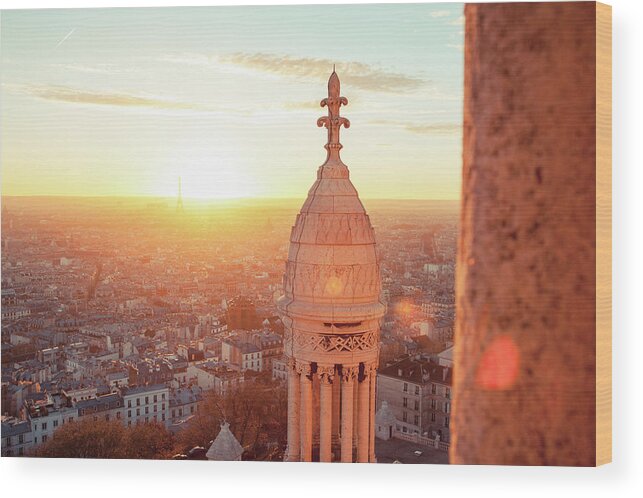 Tranquility Wood Print featuring the photograph View From Sacre Coeur by Gustav Stening
