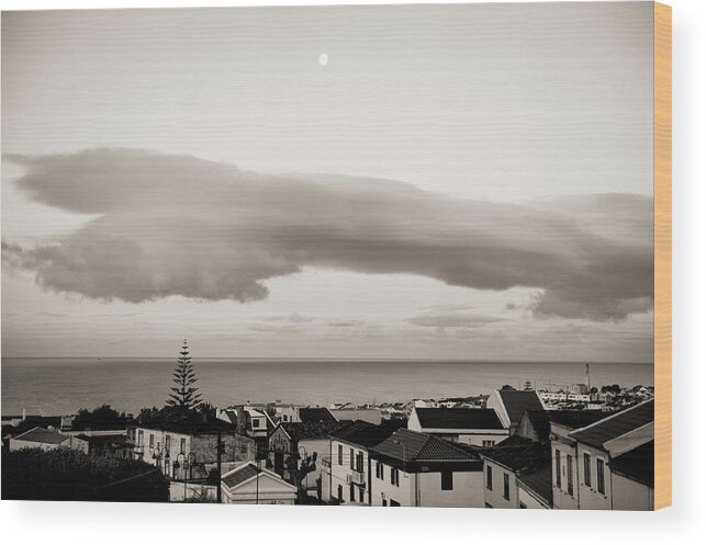 Architecture Wood Print featuring the photograph Village rooftops at sunrise by Joseph Amaral