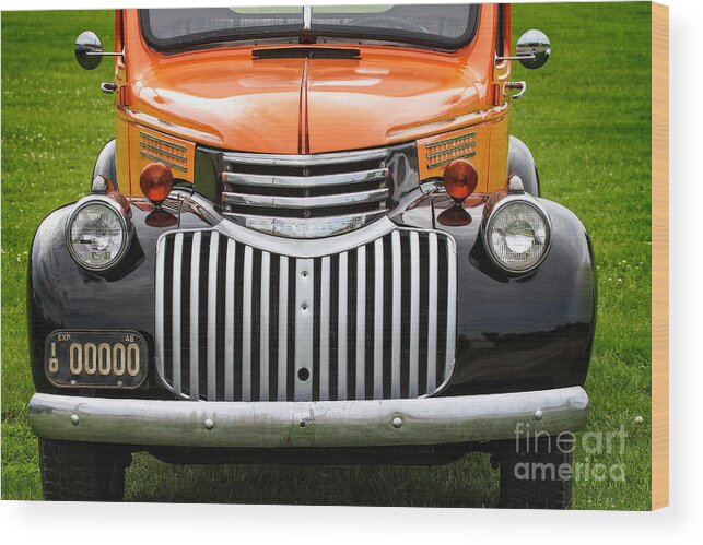 Chevy Wood Print featuring the photograph Vintage Chevrolet Pickup by Jarrod Erbe