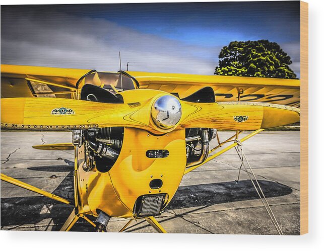Yellow Wood Print featuring the photograph Vintage Cubby by Chris Smith
