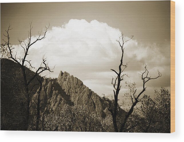 Boulder Wood Print featuring the photograph Vintage Looking Flatirons by Marilyn Hunt