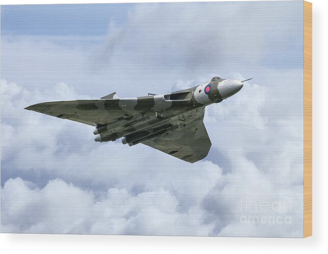 Raf Vulcan Bomber Wood Print featuring the digital art Vulcan Display by Airpower Art
