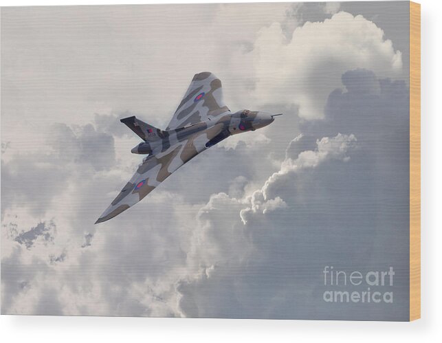 Avro Wood Print featuring the digital art Vulcan Topside by Airpower Art