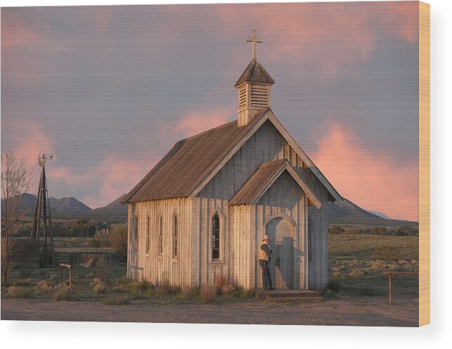 Ranch Wood Print featuring the photograph Waiting.. by Carolyn D'Alessandro