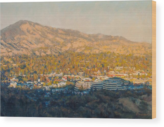 Diablo Wood Print featuring the painting Walnut Creek California Number 1 by Kerima Swain