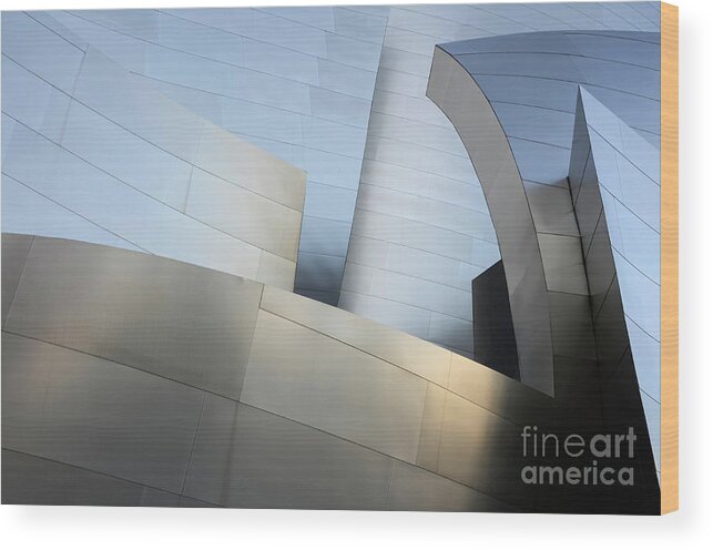 Frank Gehry Wood Print featuring the photograph Walt Disney Concert Hall 1 by Bob Christopher