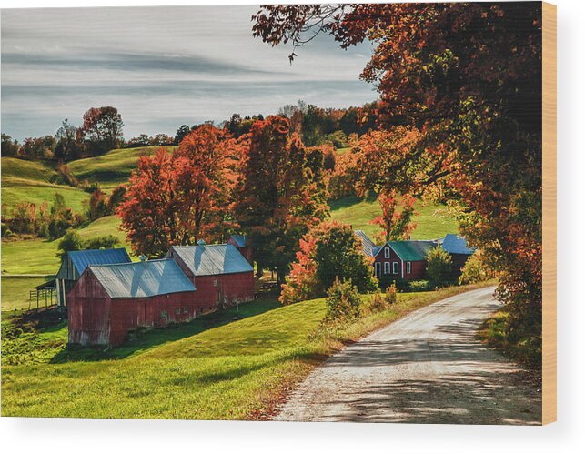  Jenne Farm Wood Print featuring the photograph Wandering Down The Road by Jeff Folger