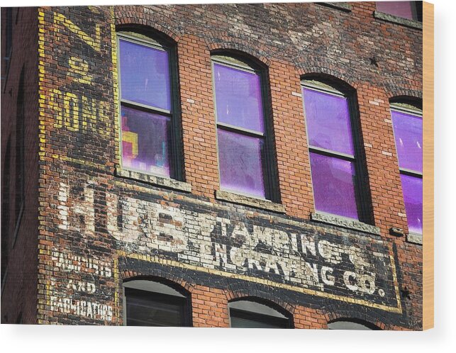 Boston Wood Print featuring the photograph Warehouse by Robert Davis