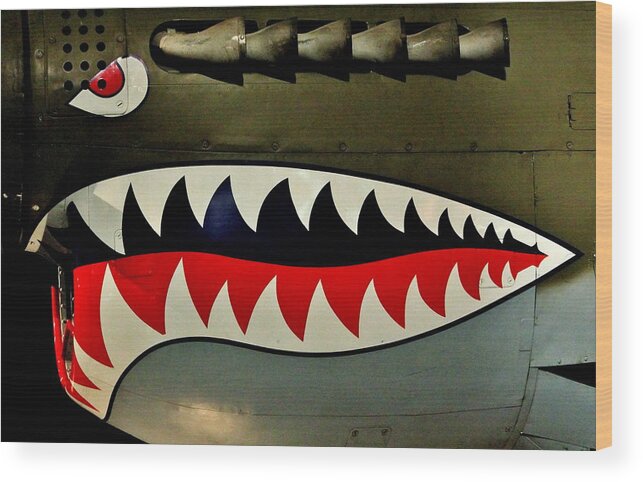 P 40 Wood Print featuring the photograph Warhawk by Benjamin Yeager