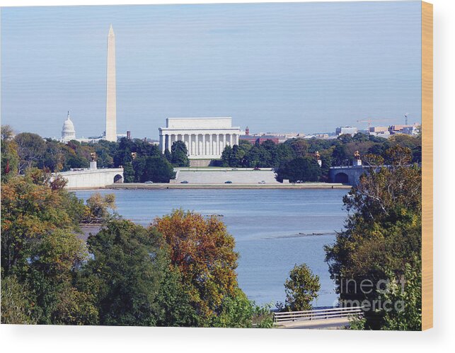 Potomac Wood Print featuring the photograph Washington DC Skyline by Bill Cobb