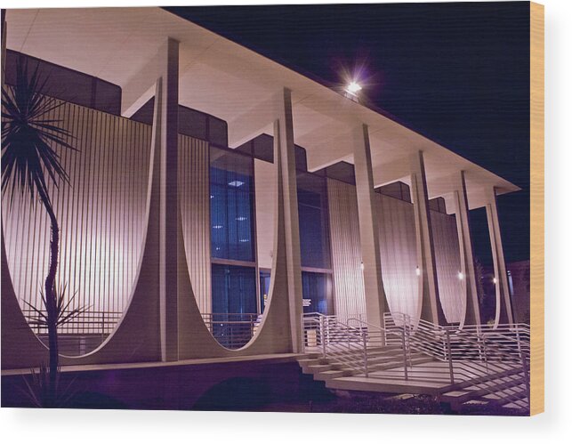 Palm Springs Wood Print featuring the photograph Washington Mutual Building Palm Springs by Matthew Bamberg