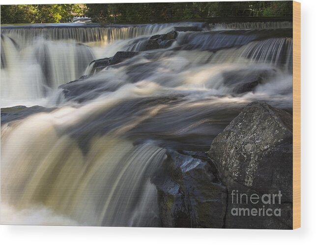 Waterfall Wood Print featuring the photograph Water Paths by Dan Hefle