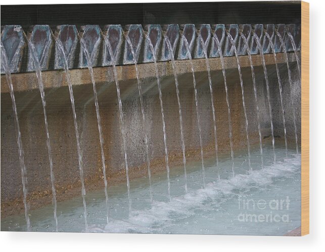Fountains Wood Print featuring the photograph Water Play Fountain by Jeanette French