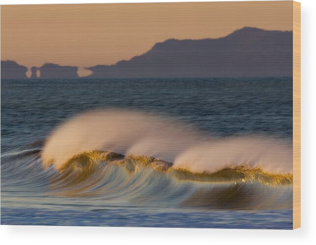 Composite Wood Print featuring the photograph Wave and Island 73A5281 by David Orias