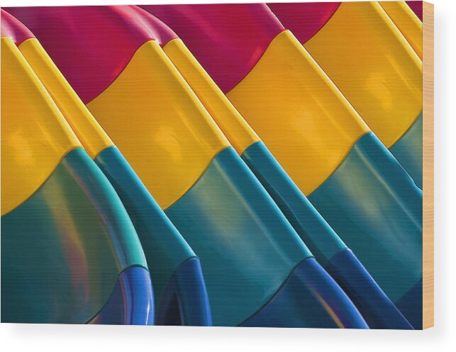 Colorful Wood Print featuring the photograph Waves of Color by Cathy Kovarik