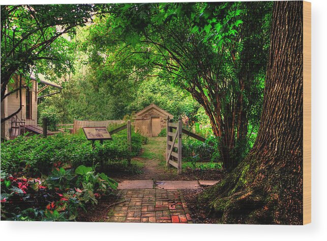 Landscape Wood Print featuring the digital art Welcome to the Garden by Sharon Batdorf