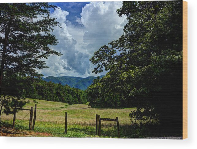Cades Cove Wood Print featuring the photograph Welcome To The Smokies by Michael Eingle