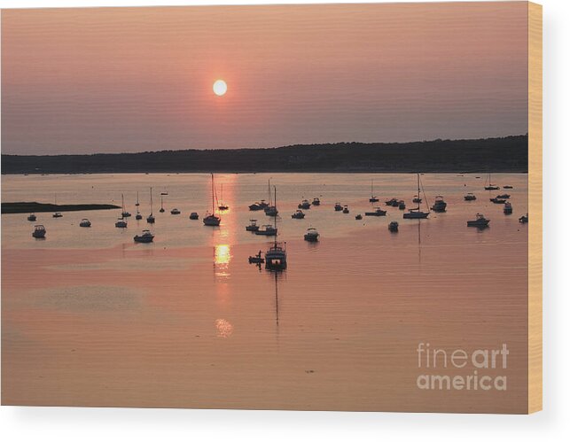 Cape Cod Wood Print featuring the photograph Wellfleet Harbor Sunset by Jayne Carney