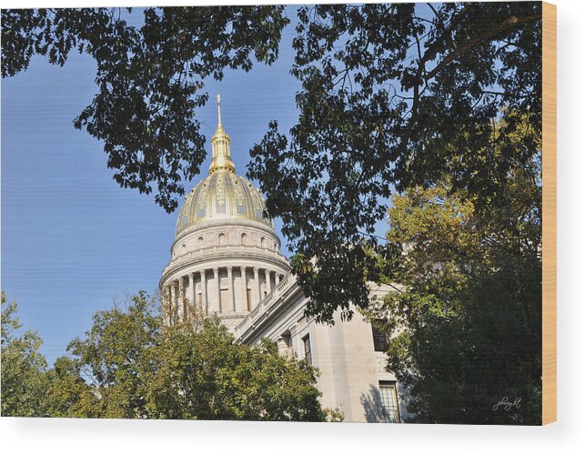Nature Wood Print featuring the photograph West Virginia State Capitol I by Paulette B Wright