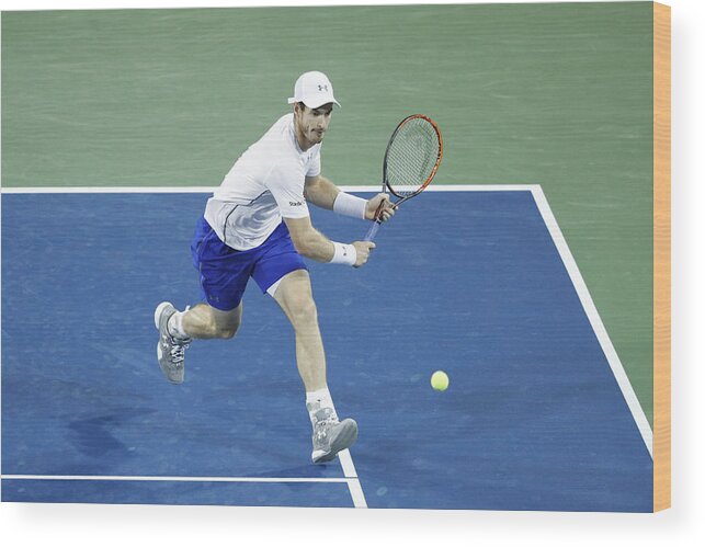 Tennis Wood Print featuring the photograph Western & Southern Open - Day 8 by Joe Robbins