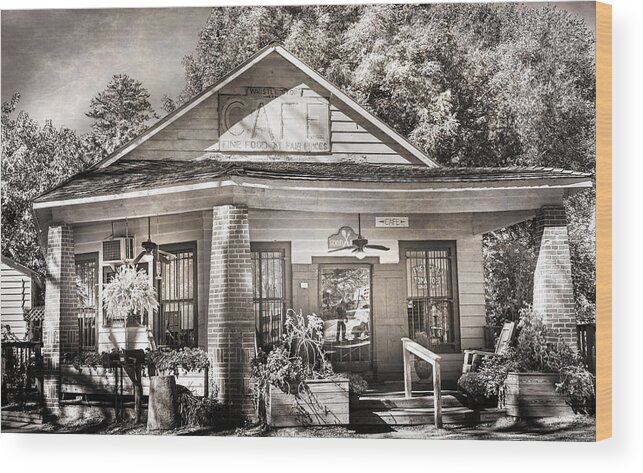 Whistle Stop Cafe Wood Print featuring the photograph Whistle Stop Cafe II by Mark Andrew Thomas