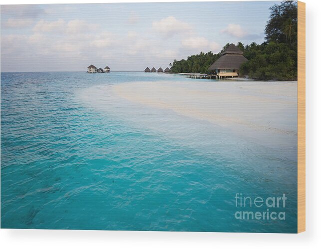 Beach Wood Print featuring the photograph White Beach - Turquoise Water4 by Hannes Cmarits