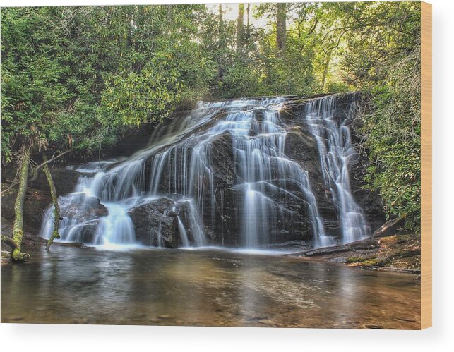 White Owl Falls Wood Print featuring the photograph White Owl Falls by Chris Berrier