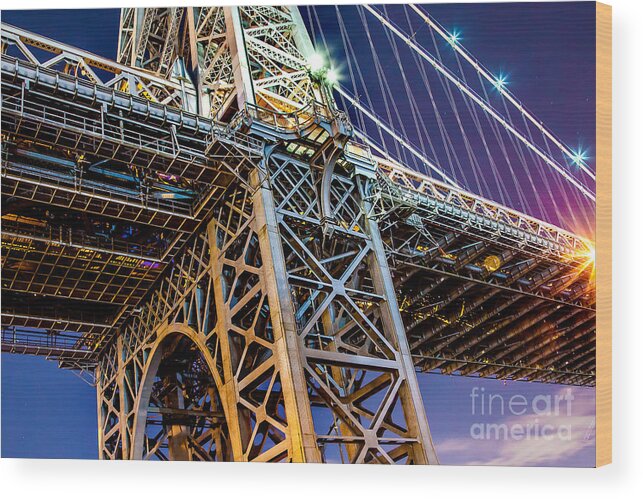 Williamsburg Bridge Wood Print featuring the photograph Williamsburg Bridge 1 by Az Jackson