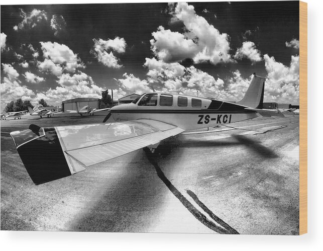 Light Aircraft Wood Print featuring the photograph Wing Art by Paul Job