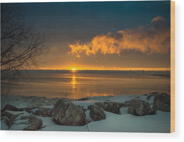 Sunrise Wood Print featuring the photograph Winter Delight by James Meyer