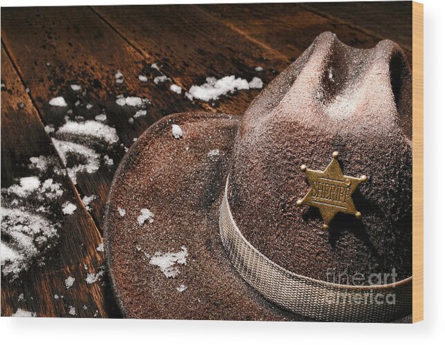 Sheriff Wood Print featuring the photograph Winter Duty by Olivier Le Queinec