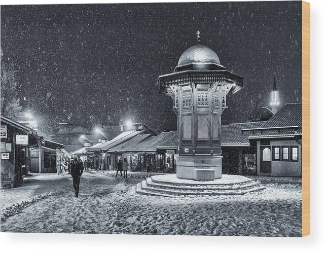 Sarajevo Wood Print featuring the photograph Winter In Sarajevo by Bez Dan