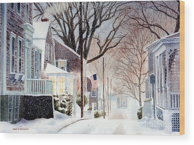 House Wood Print featuring the painting Winter Still by Karol Wyckoff