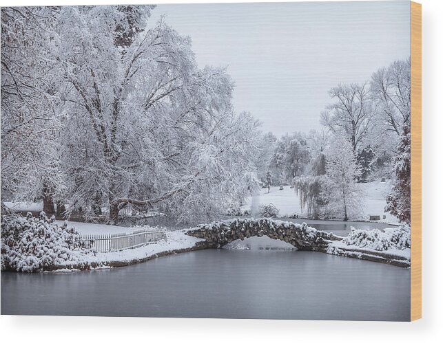 Stone Bridge Wood Print featuring the photograph Winter Wonderland by Keith Allen